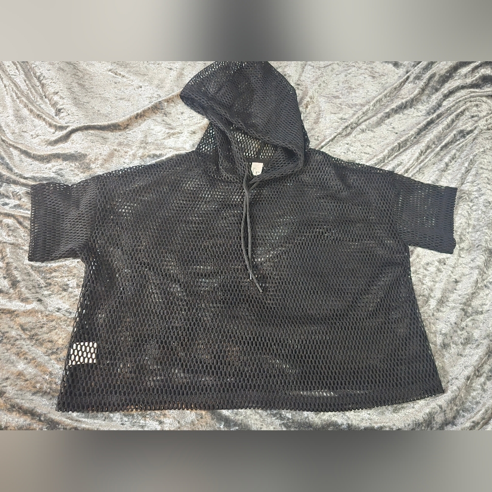 Black Mesh Women's Sweater